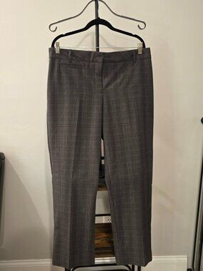 Roz & Ali Gray Plaid Tailored Ankle Pants